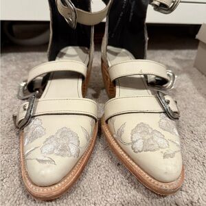 LIBERTY Black Cream Floral Women's Flats